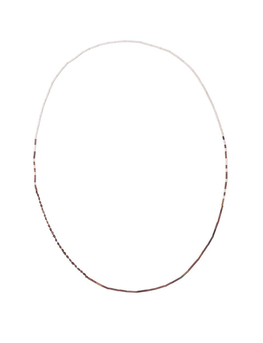 Red Earth Necklace – Rough Red Diamonds, Silver & Copper