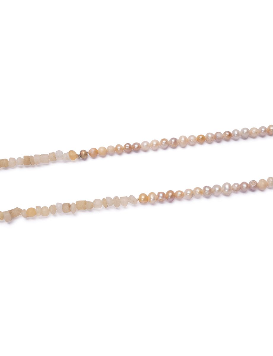Sand Necklace – Freshwater Pearls & Beach Plastic