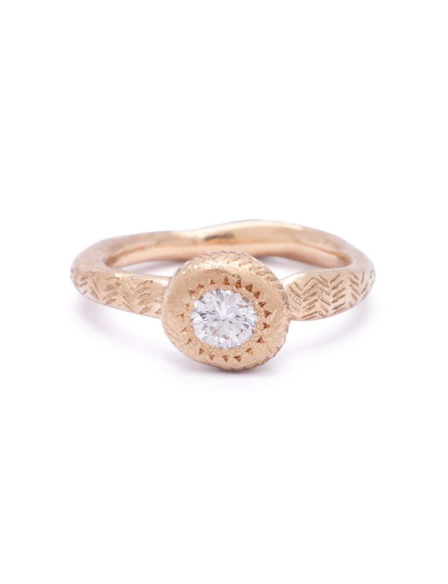 To Hold Ring – Yellow Gold & White Diamond