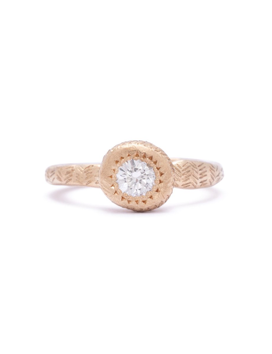 To Hold Ring – Yellow Gold & White Diamond