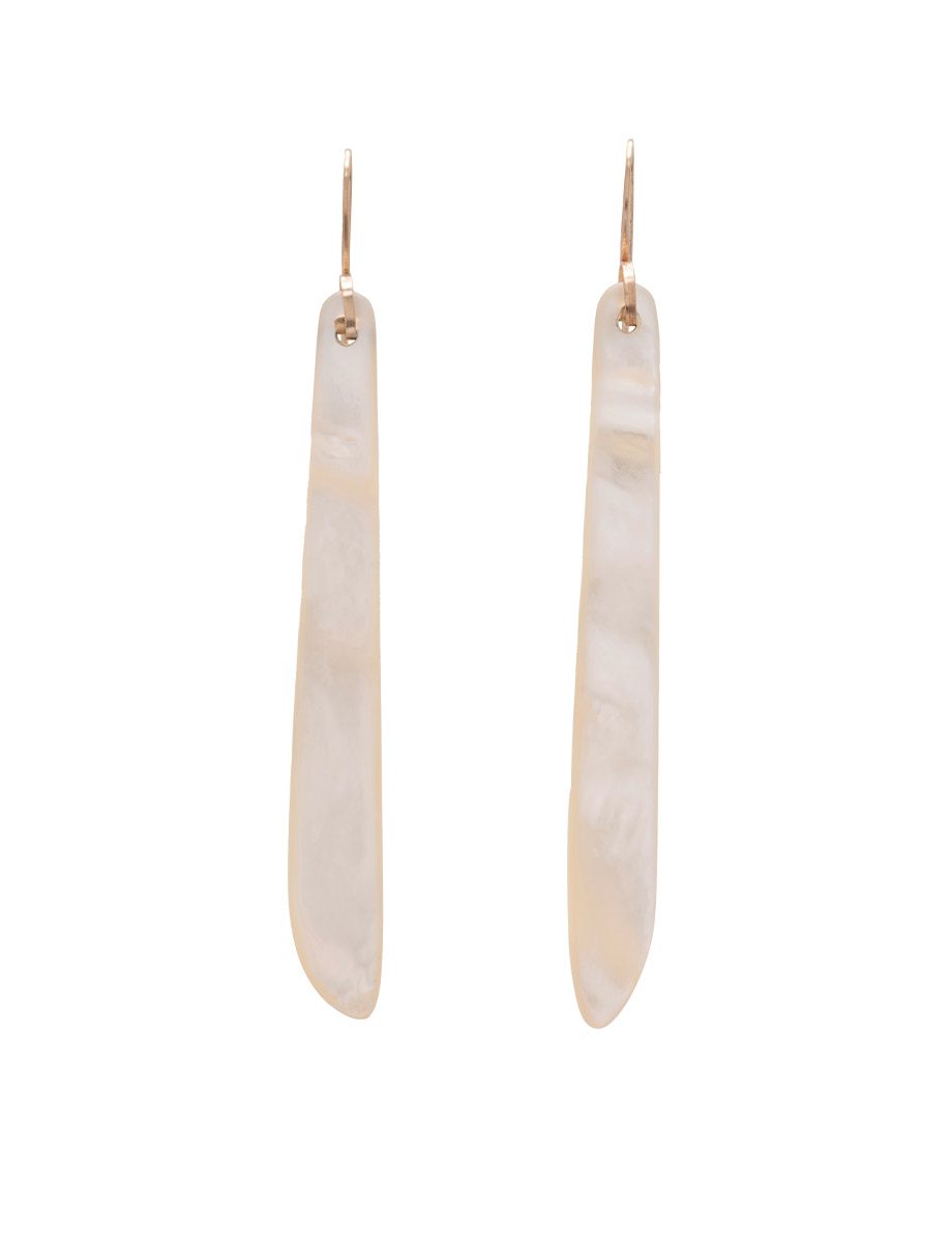 White Light Earrings – White Mother of Pearl