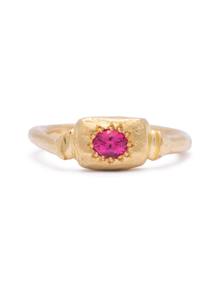 Ring #36 – Yellow Gold & Pink Spinel