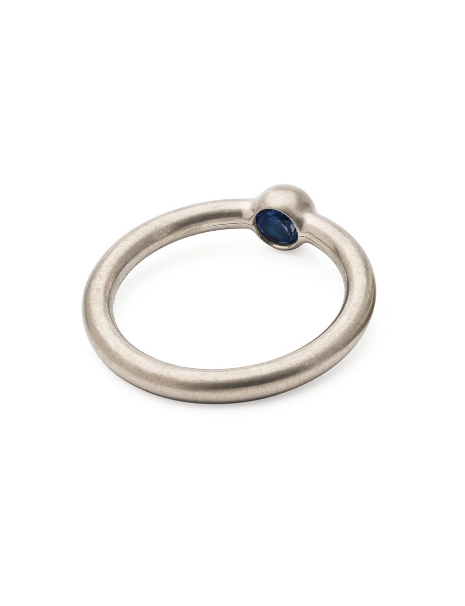 Ulterior Ring – Silver, Rose Gold & Blue Sapphire