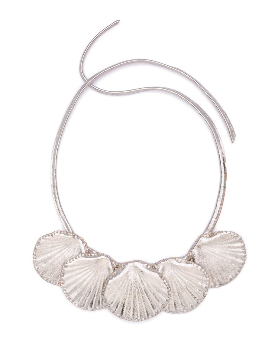 Soft Shell Collar – Leather & King Scallop Shell