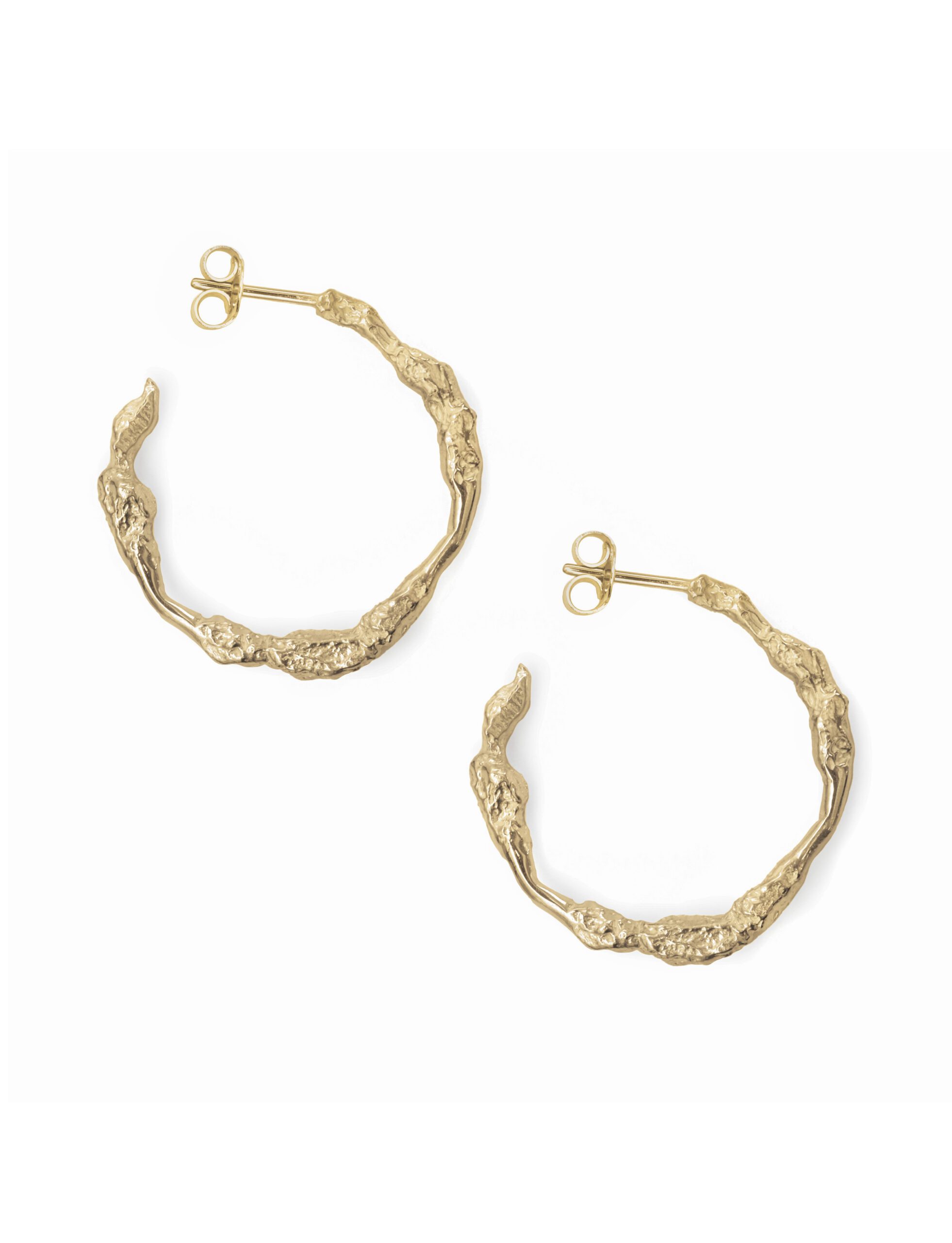 Medium Vinifera Hoop Earrings – Yellow Gold