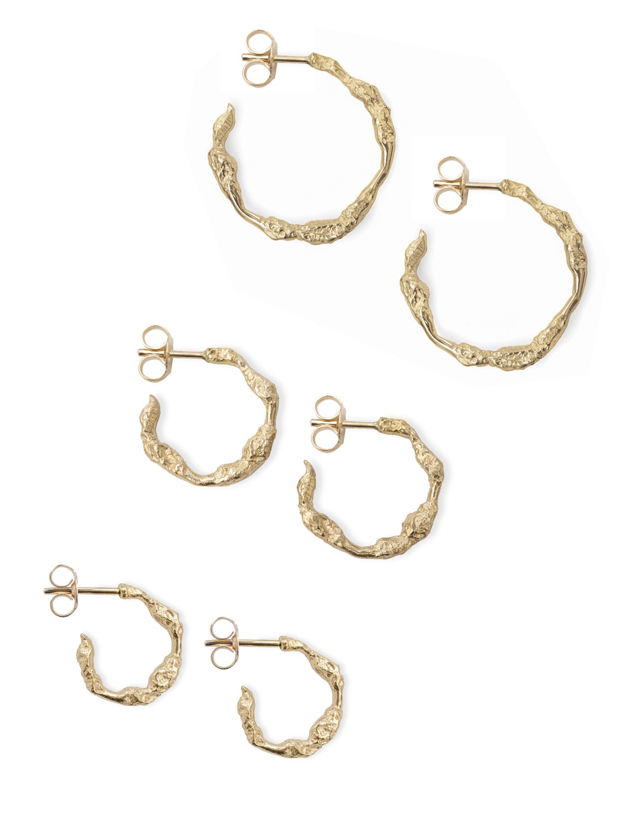 Medium Vinifera Hoop Earrings – Yellow Gold