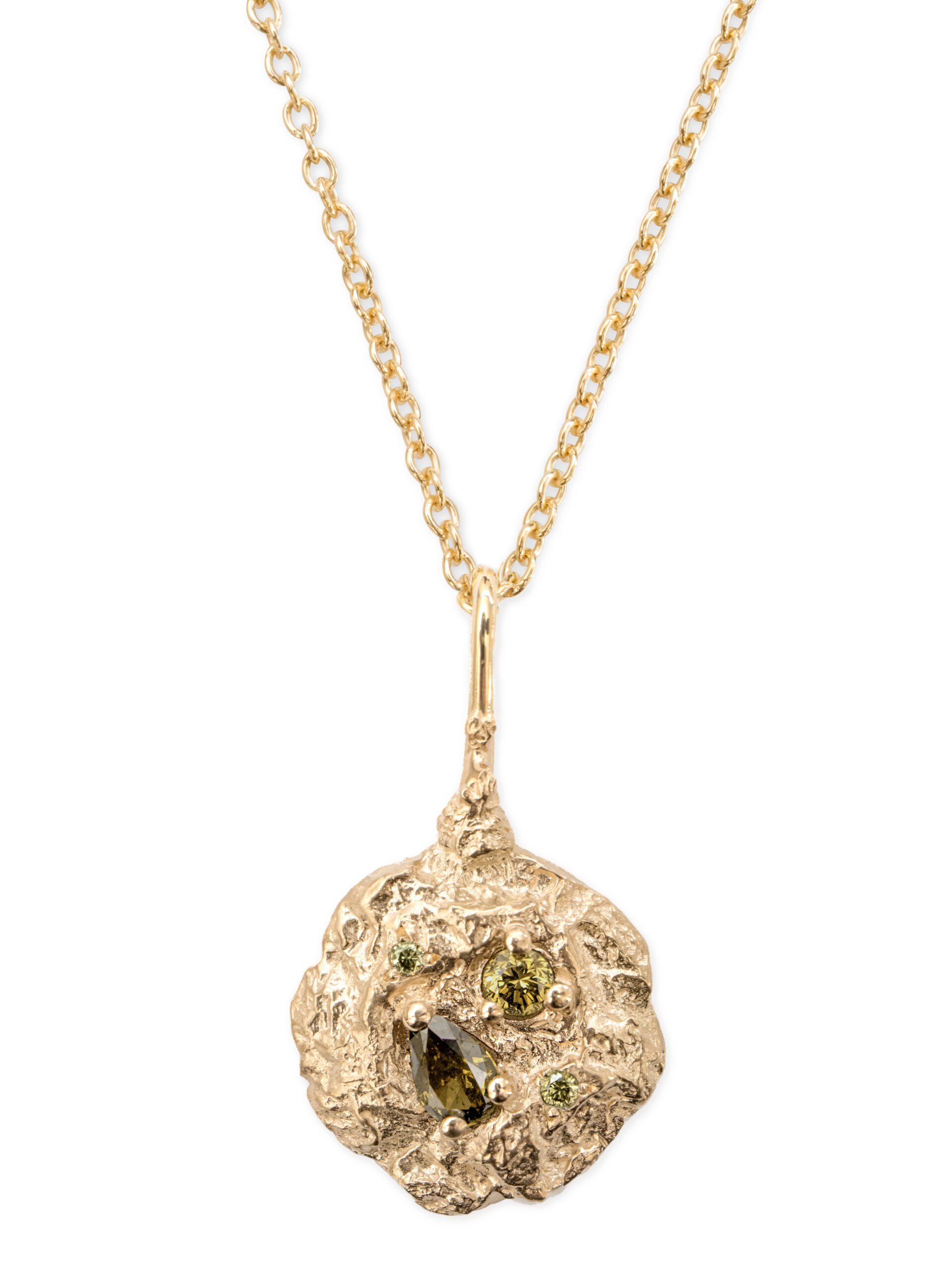 Loam Pendant Necklace – Yellow Gold & Diamonds