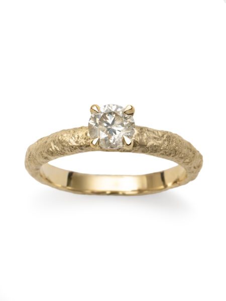 Tether Ring – Yellow Gold & Champagne Diamond