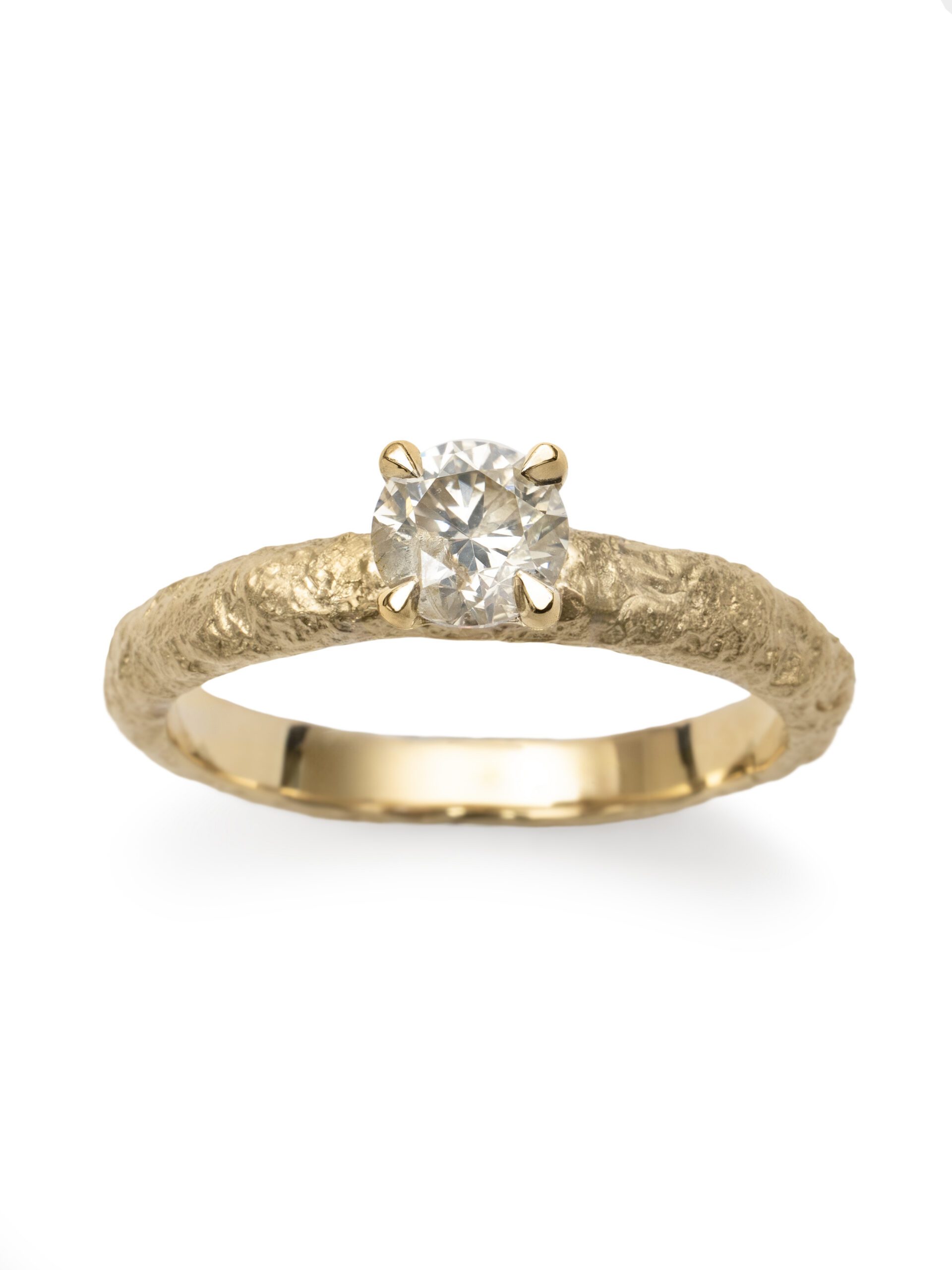 Tether Ring – Yellow Gold & Champagne Diamond