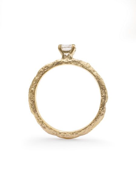 Tether Ring – Yellow Gold & Champagne Diamond