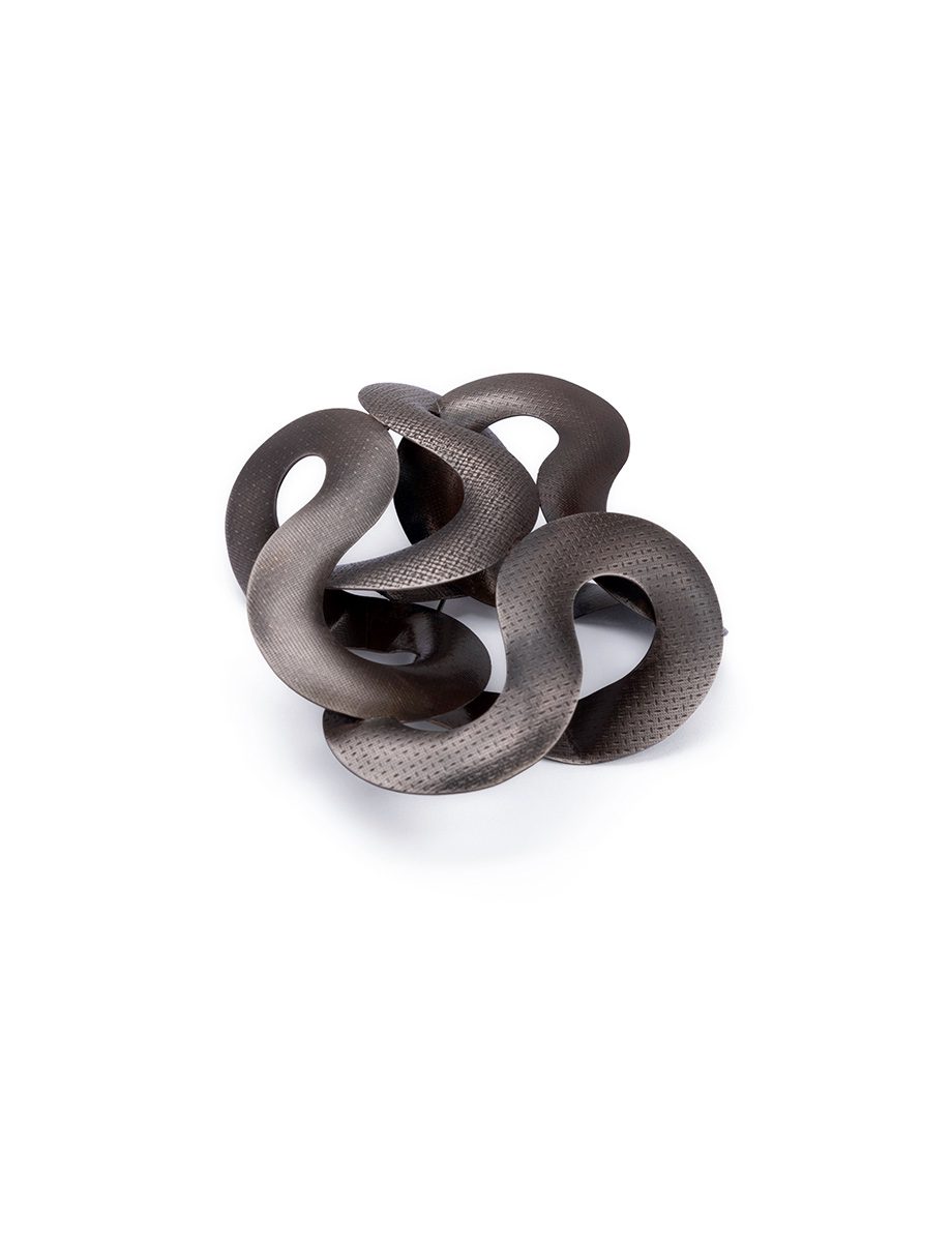 Cloud Brooch II – Monel & Sterling Silver