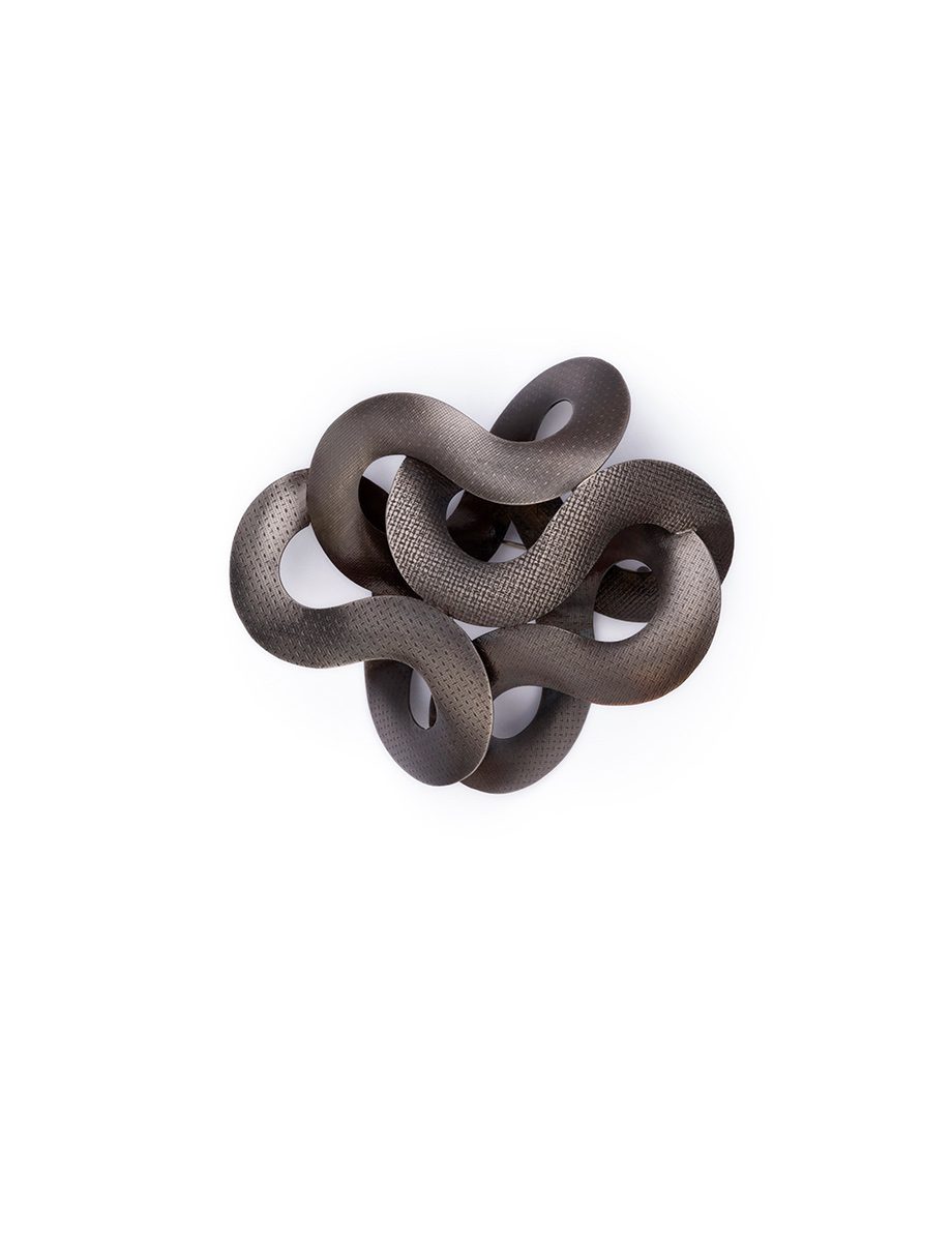 Cloud Brooch II – Monel & Sterling Silver