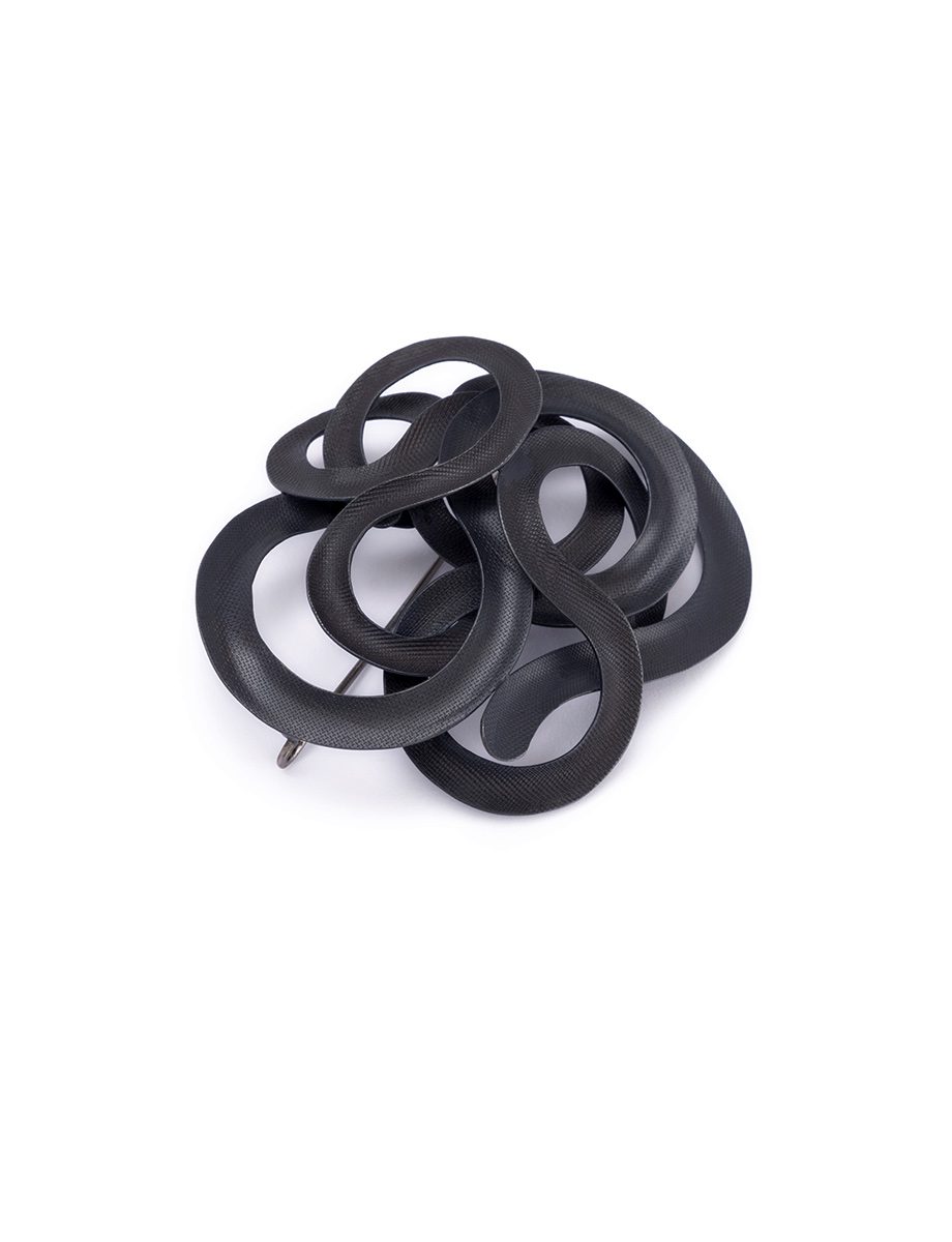Cloud Brooch VIII – Oxidised Sterling Silver