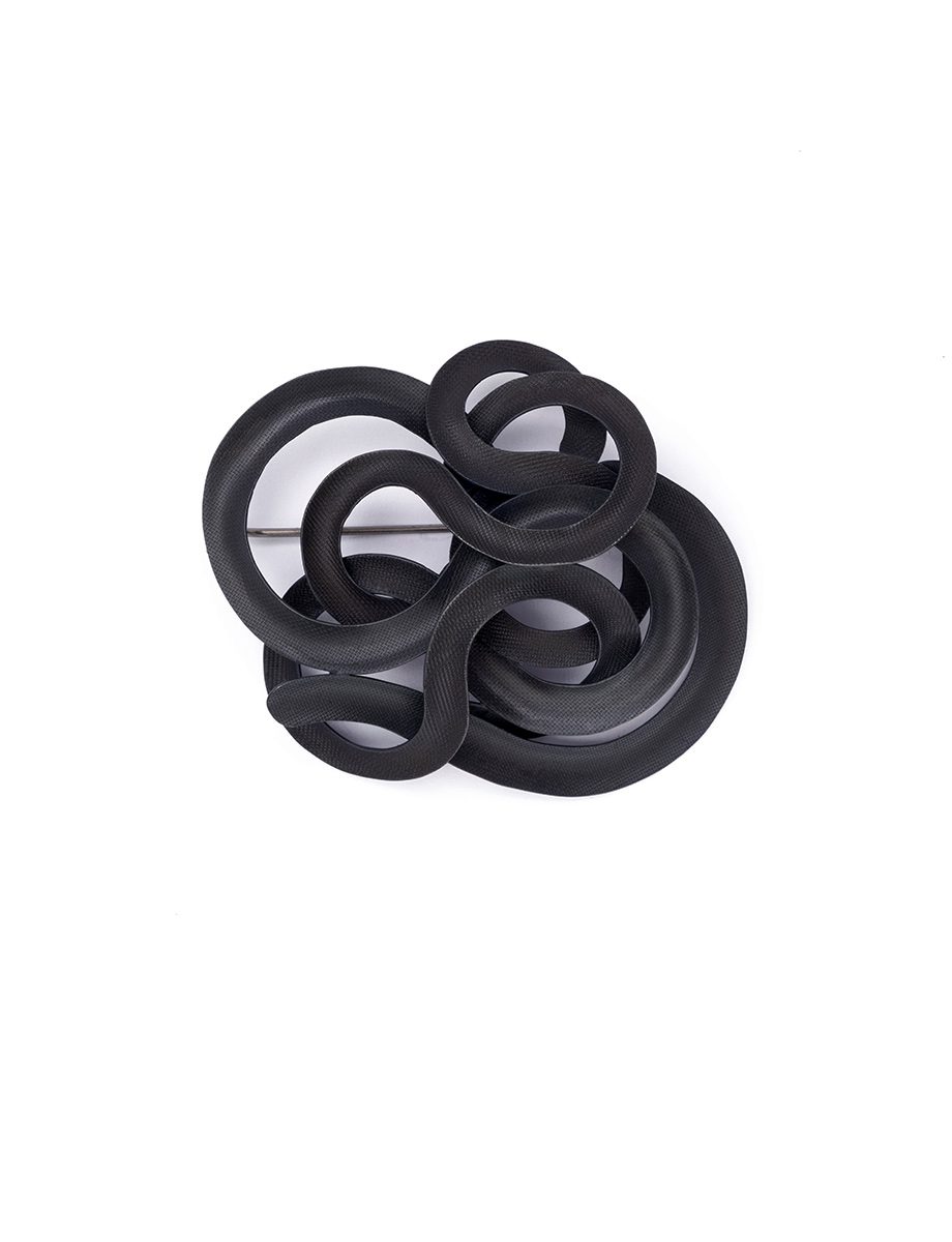 Cloud Brooch VIII – Oxidised Sterling Silver