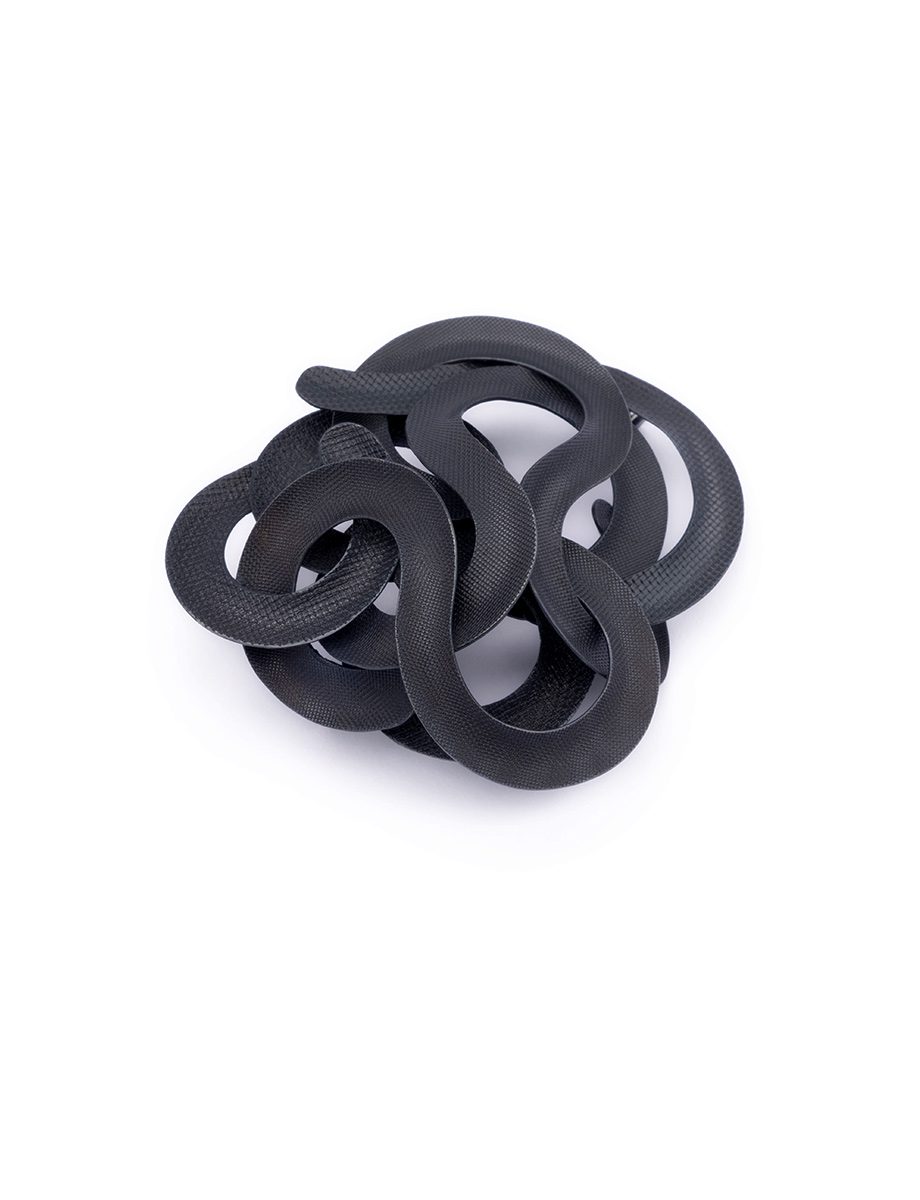 Cloud Brooch X – Oxidised Sterling Silver