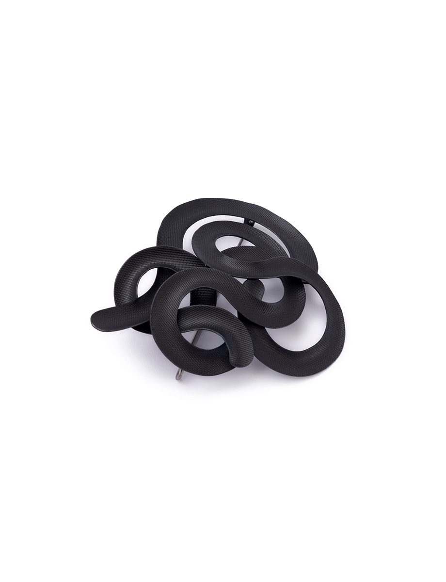 Cloud Brooch XI – Oxidised Sterling Silver
