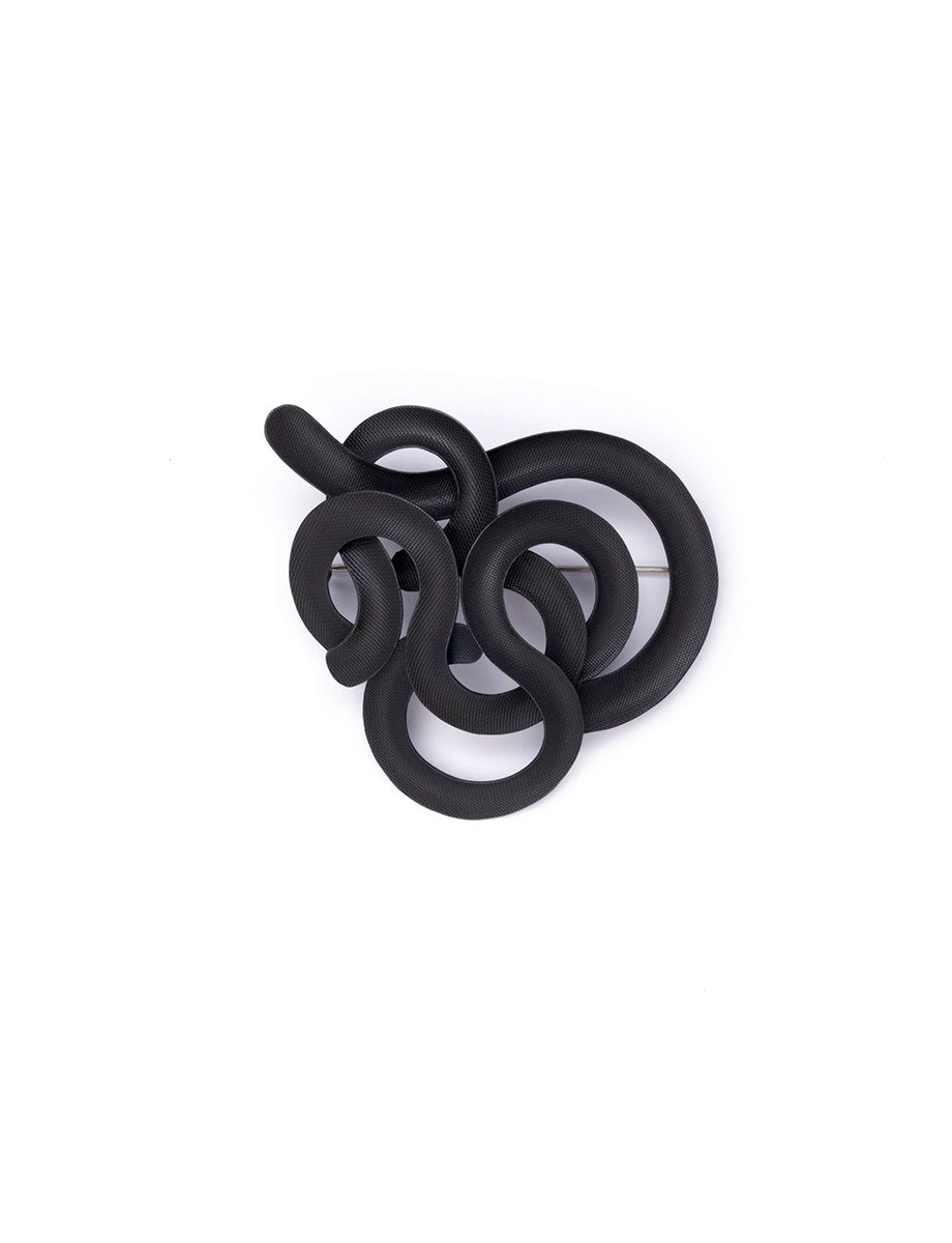 Cloud Brooch XI – Oxidised Sterling Silver