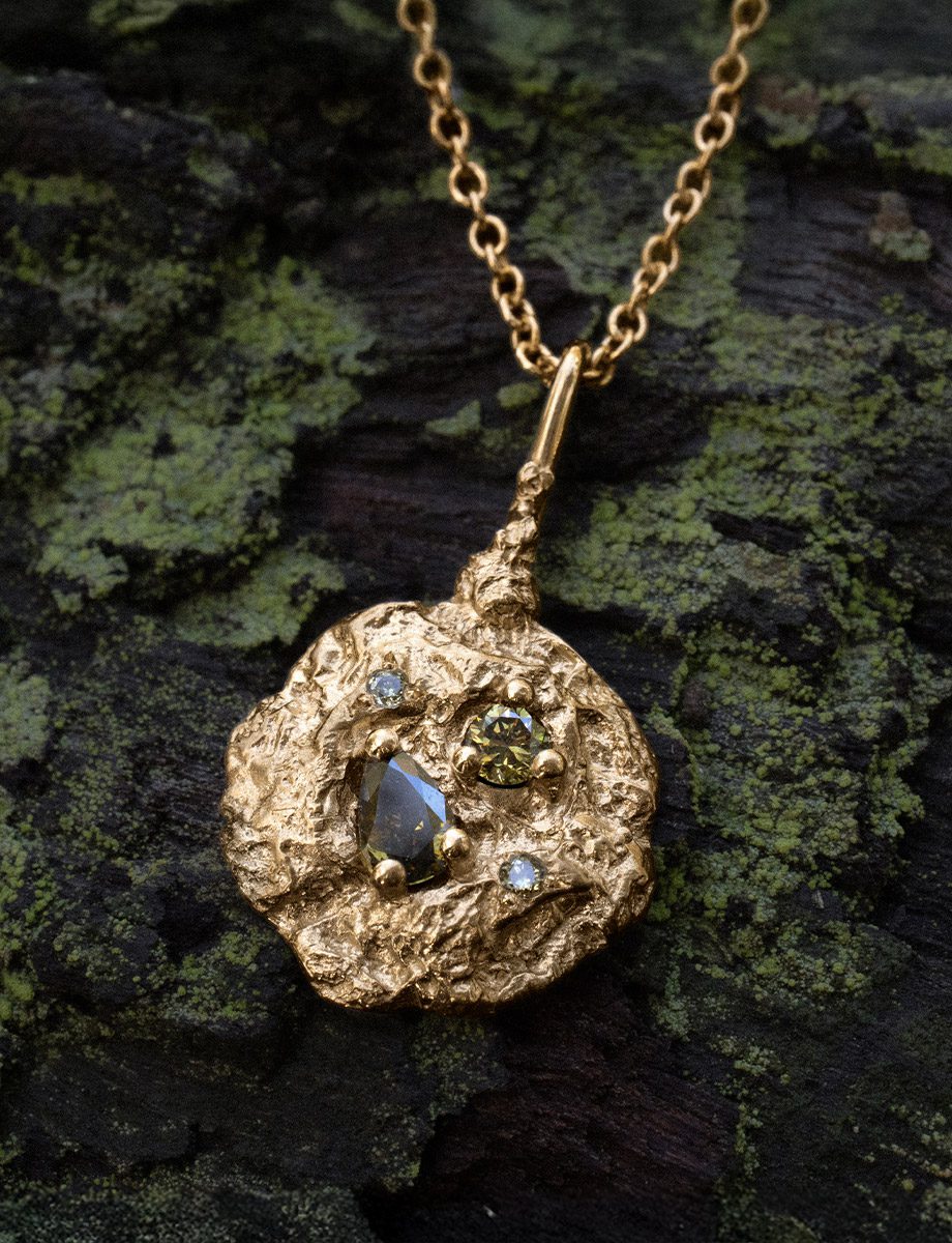 Loam Pendant Necklace – Yellow Gold & Diamonds
