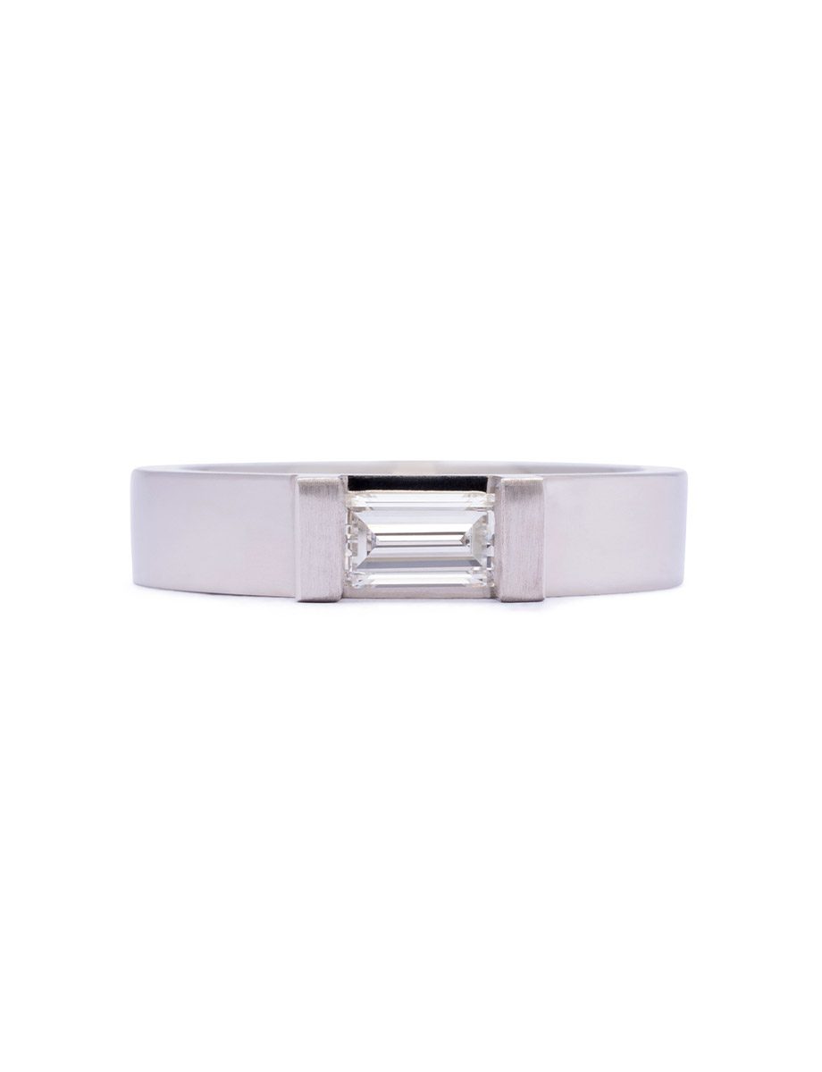 Slim Ring – Platinum & White Diamond