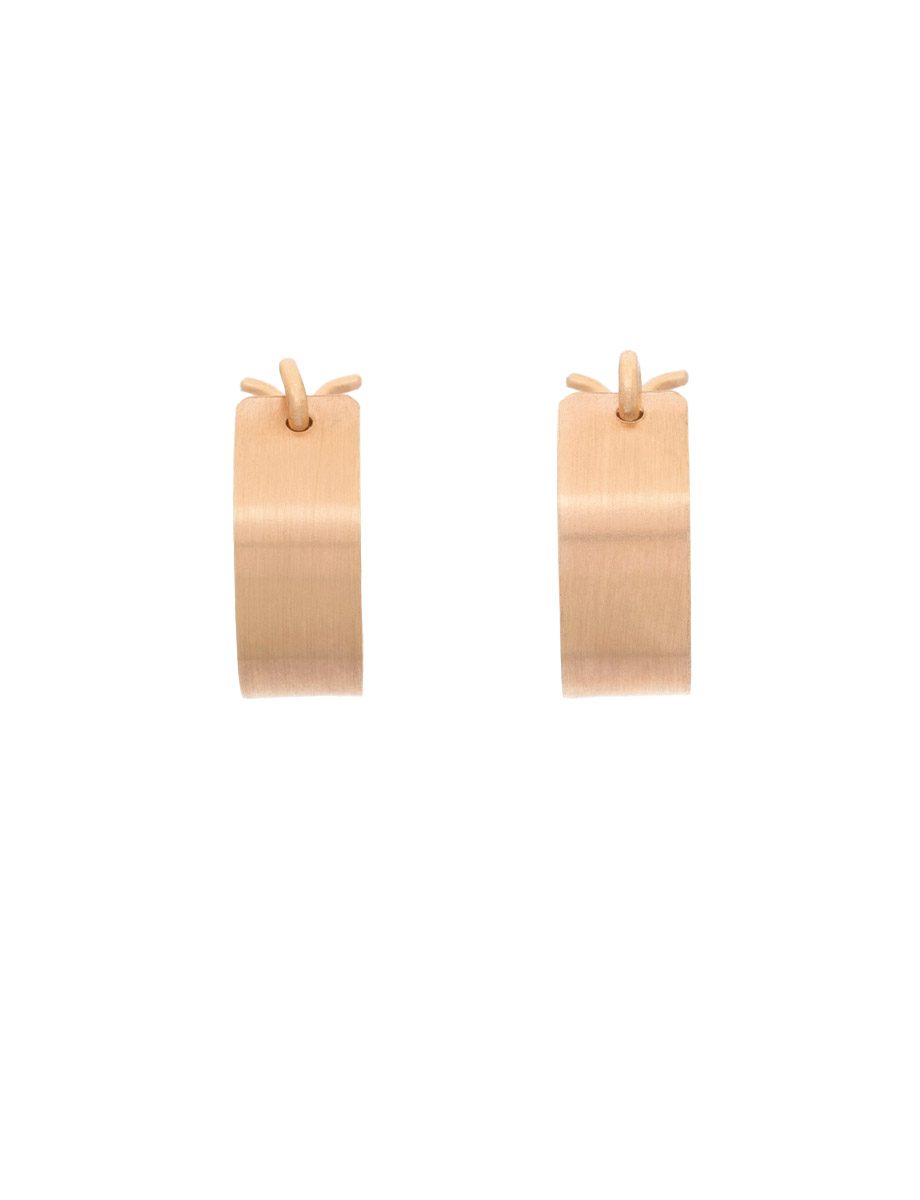 Small Shikaku Square Hoop – Yellow Gold