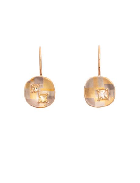 Sunbeam Terrain Organic Earrings – Yellow Sapphire
