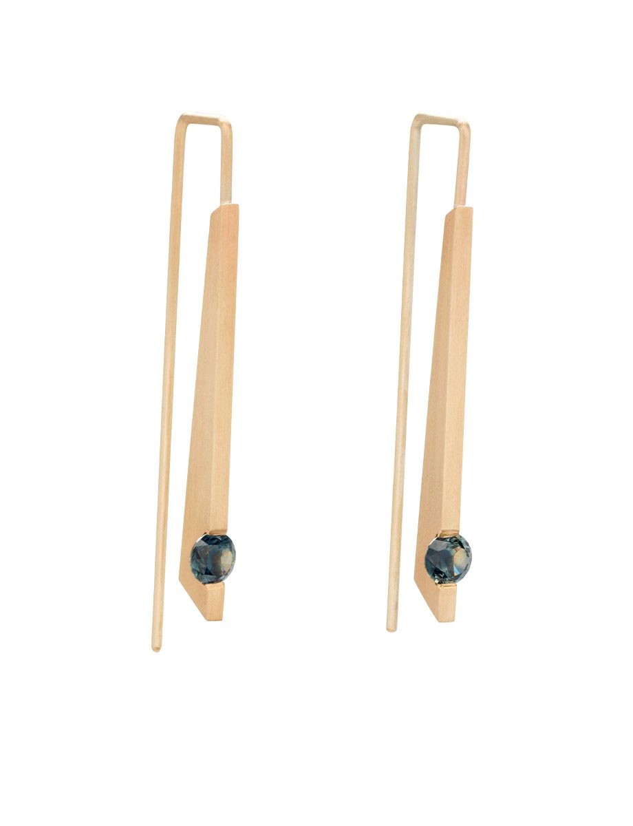 Stiletto Earrings – Gold & Australian Sapphire