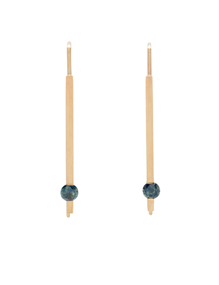 Stiletto Earrings – Gold & Australian Sapphire