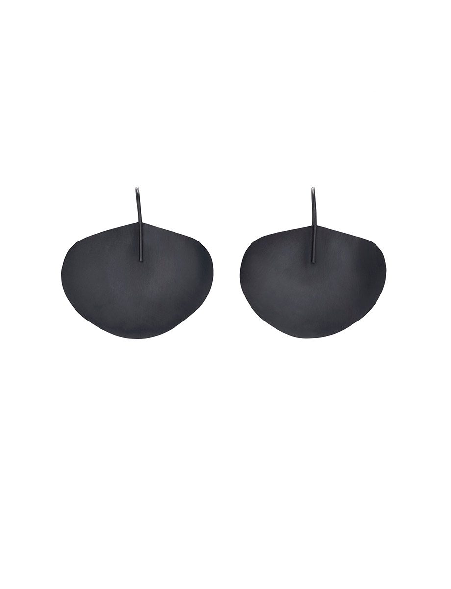 Happa Eucalyptus Silver Dollar Earrigs – Oxidised Silver