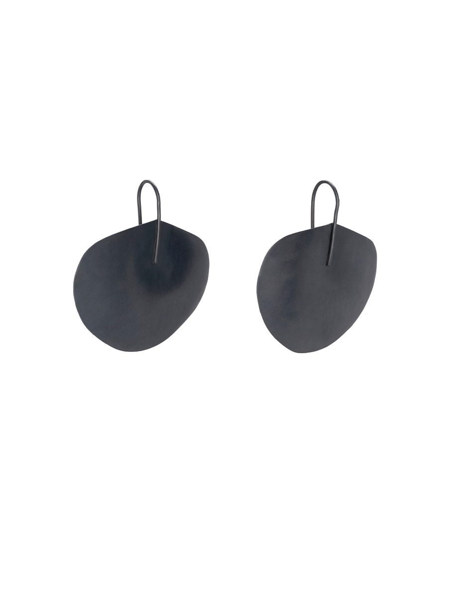 Happa Eucalyptus Silver Dollar Earrigs – Oxidised Silver