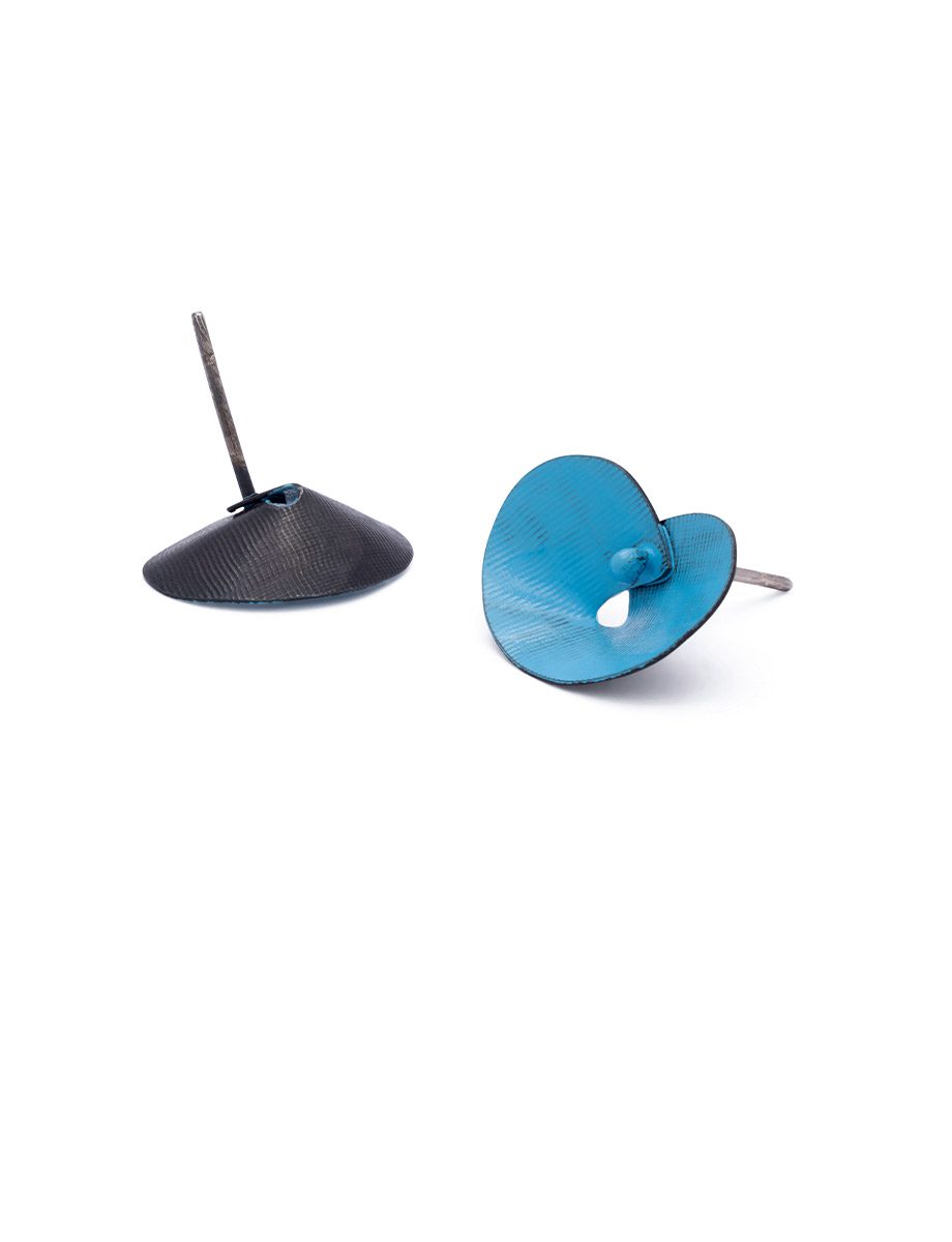 Orchid Stud Earrings – Blue