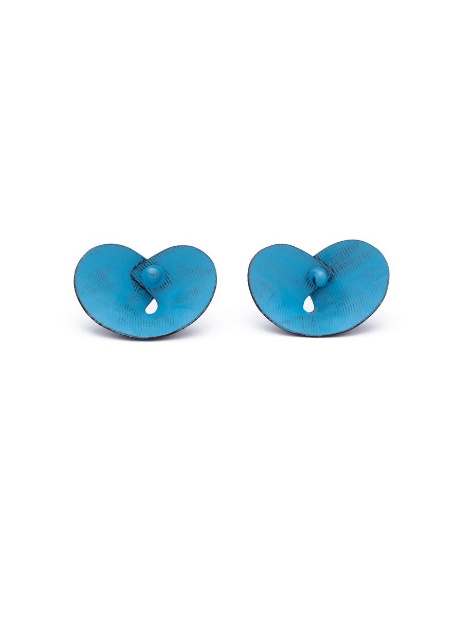 Orchid Stud Earrings – Blue