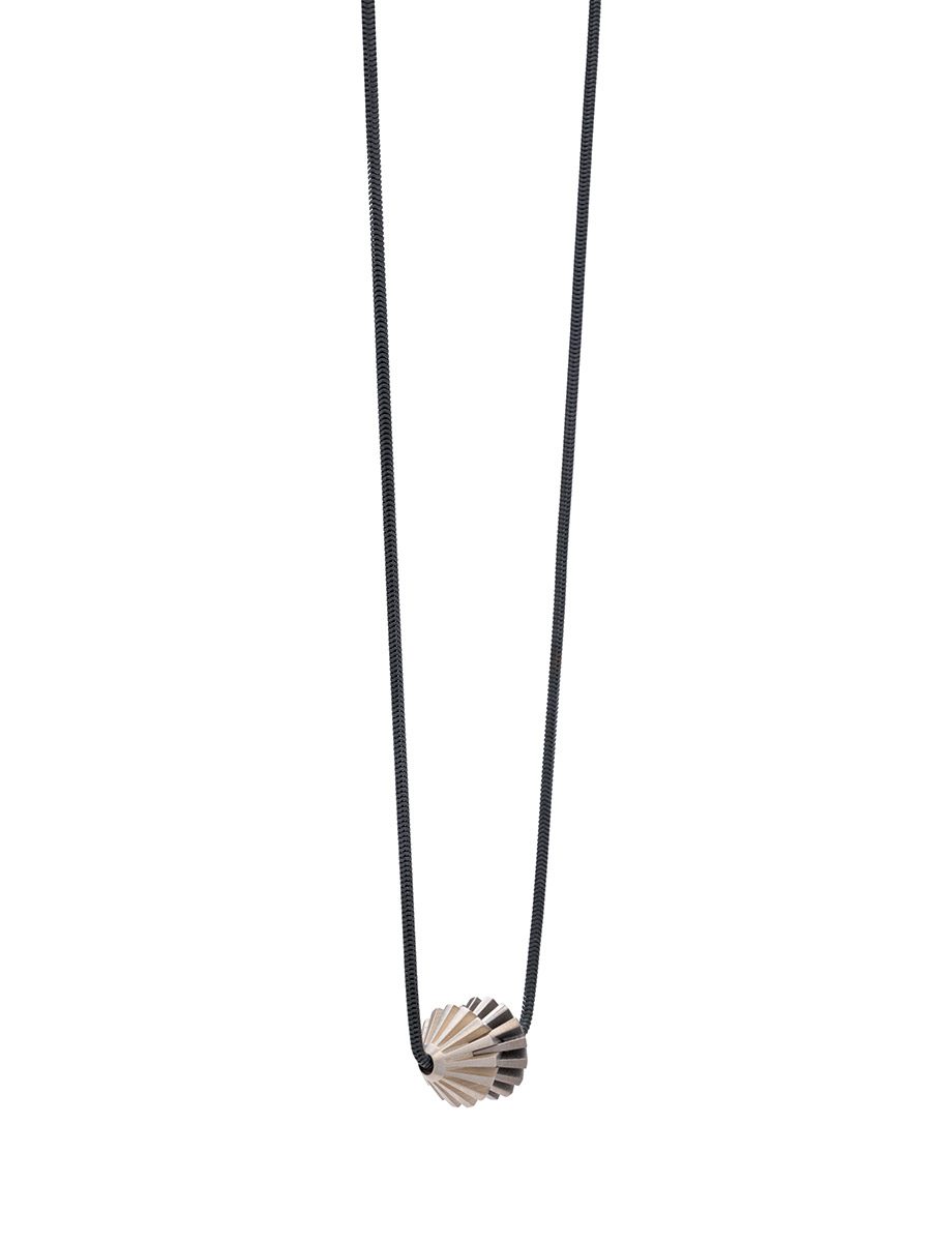 Coalesce Ridge Pendant – Titanium & Silver