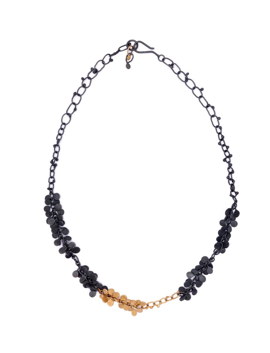 Everything/Everywhere Necklace III – Yellow Gold & Oxidised Silver