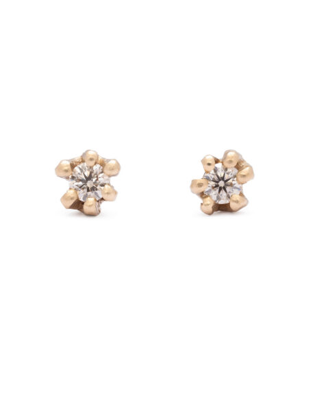 Little Miss Sunshine Studs – Champagne Diamonds