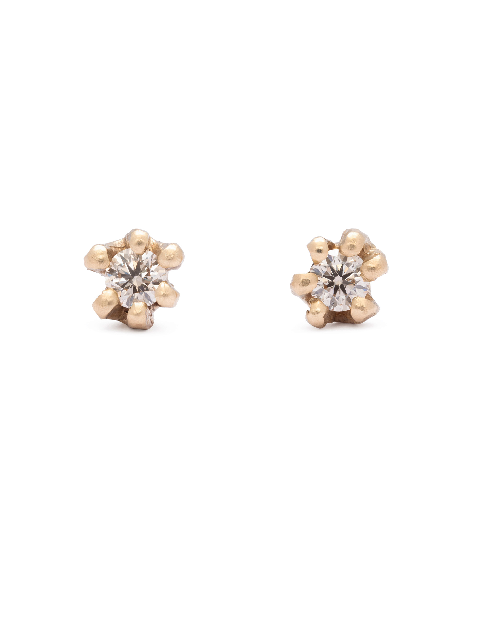Little Miss Sunshine Studs – Champagne Diamonds