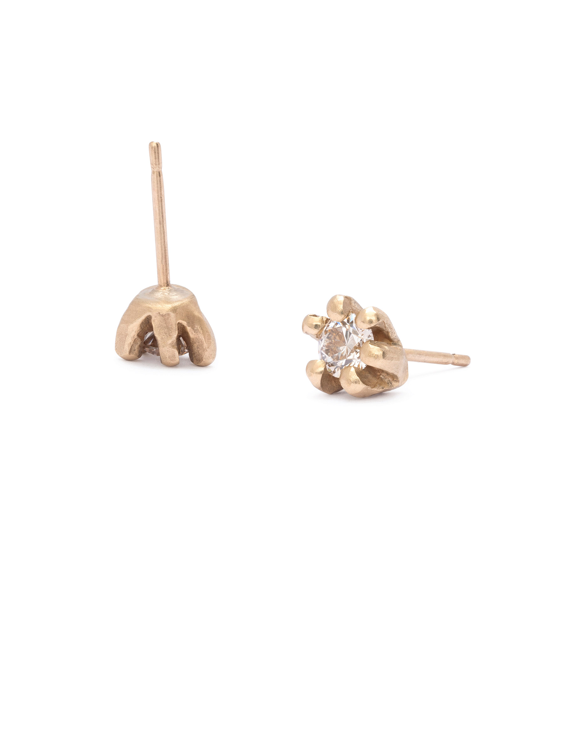 Little Miss Sunshine Studs – Champagne Diamonds