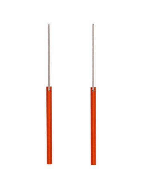 Hidden Line Earrings – Sienna Orange