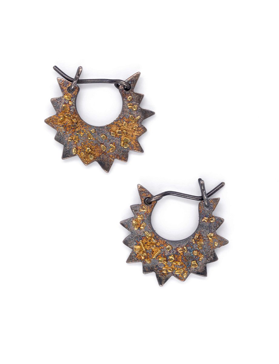 Sunburst Hoop Earrings