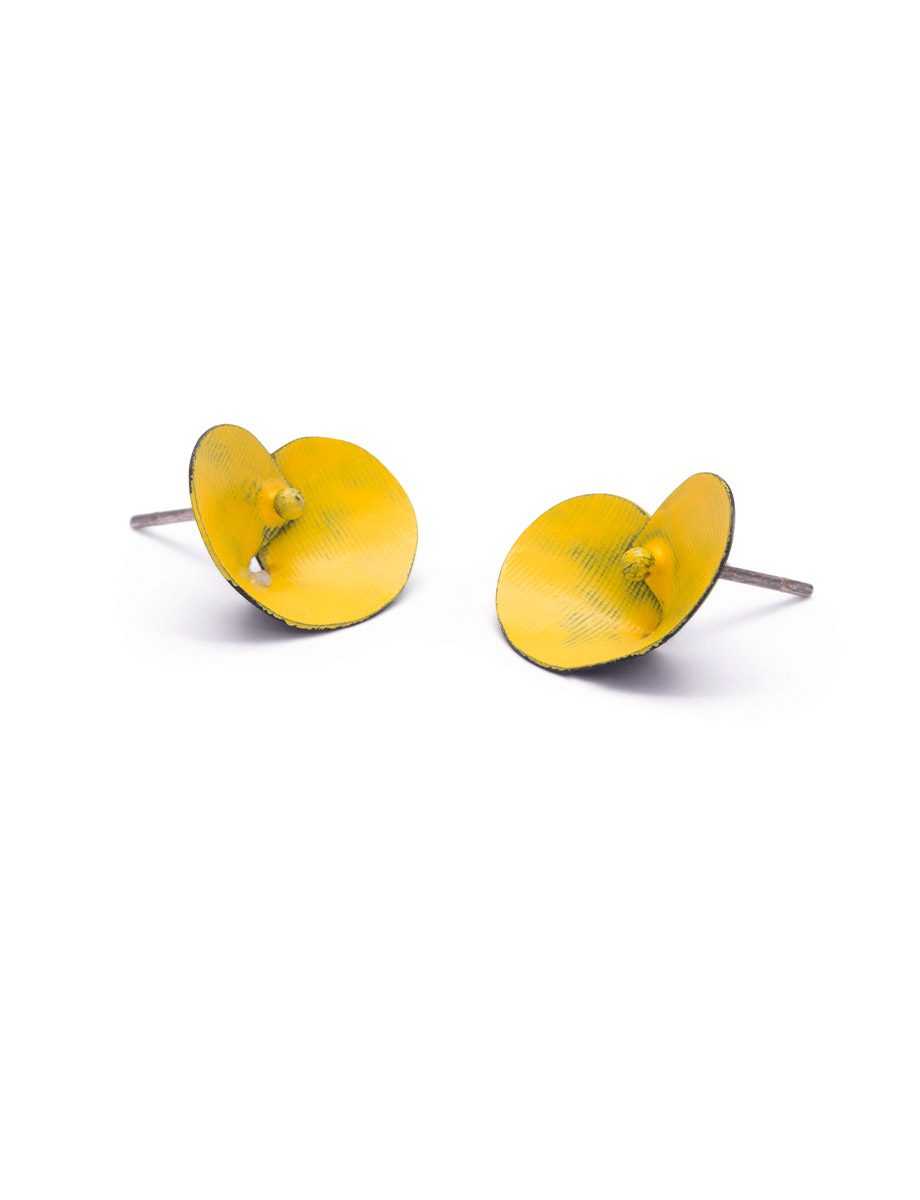 Orchid Stud Earrings – Yellow