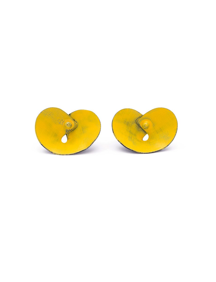 Orchid Stud Earrings – Yellow