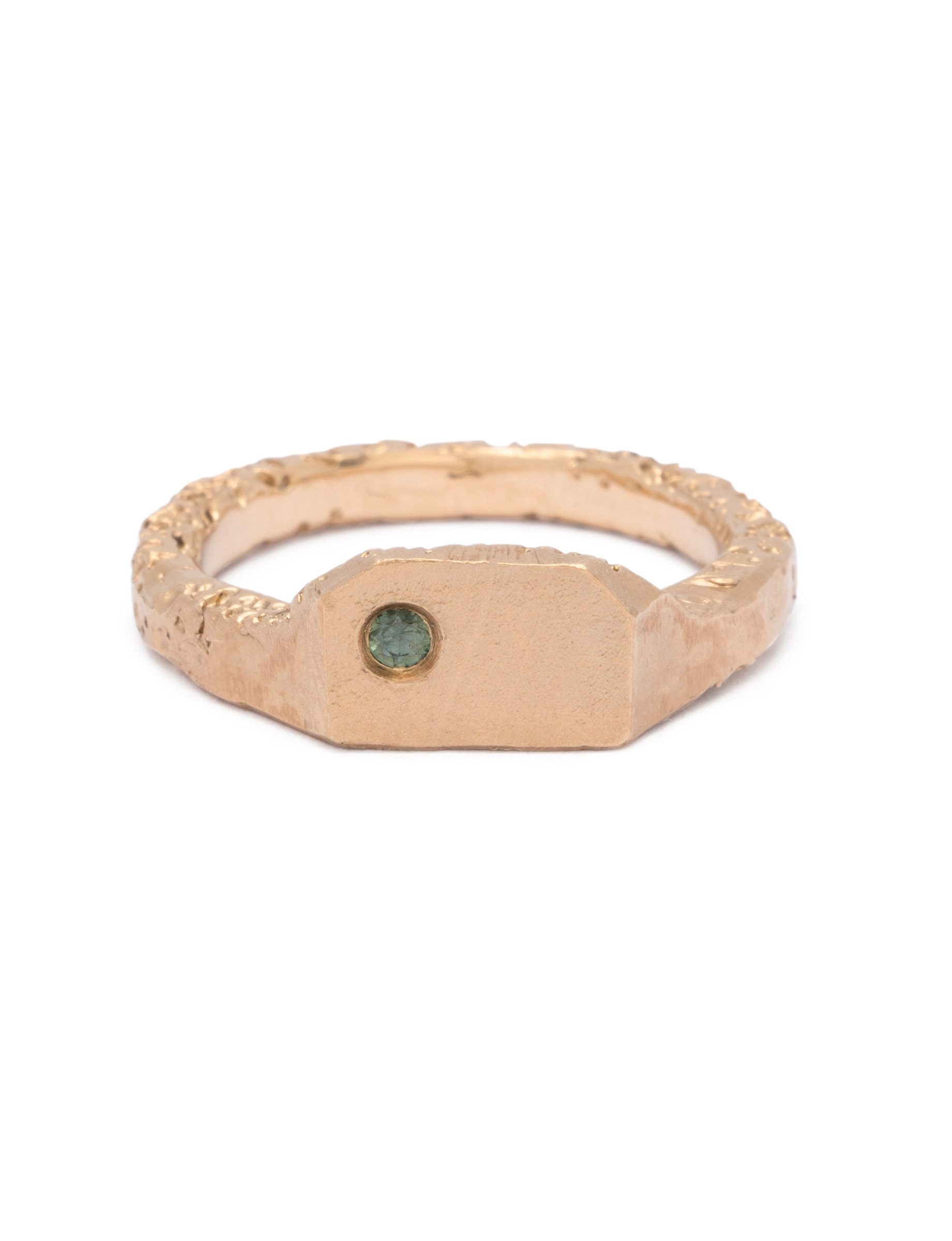 50% Off Cut Ring – Yellow Gold & Sapphire