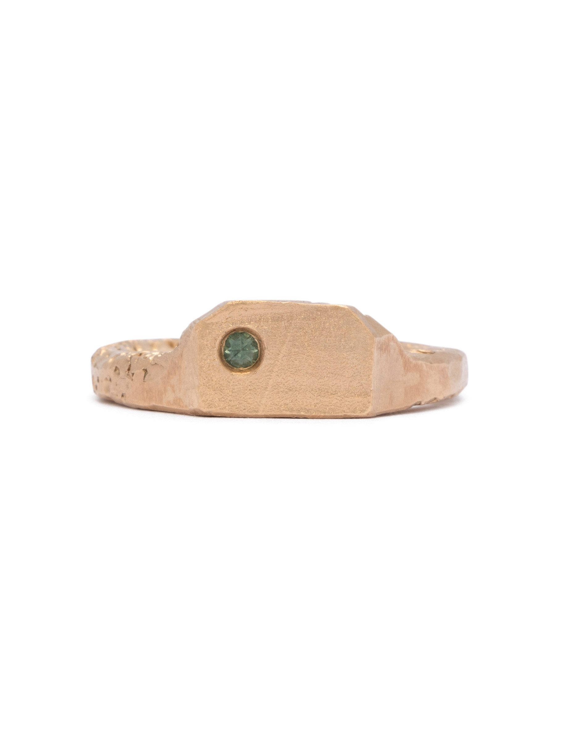 50% Off Cut Ring – Yellow Gold & Sapphire