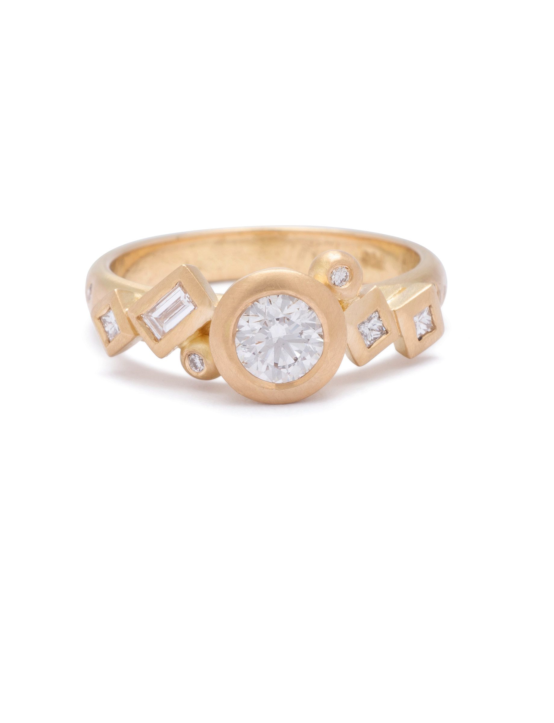 Freckles Ring – Yellow Gold & White Diamonds