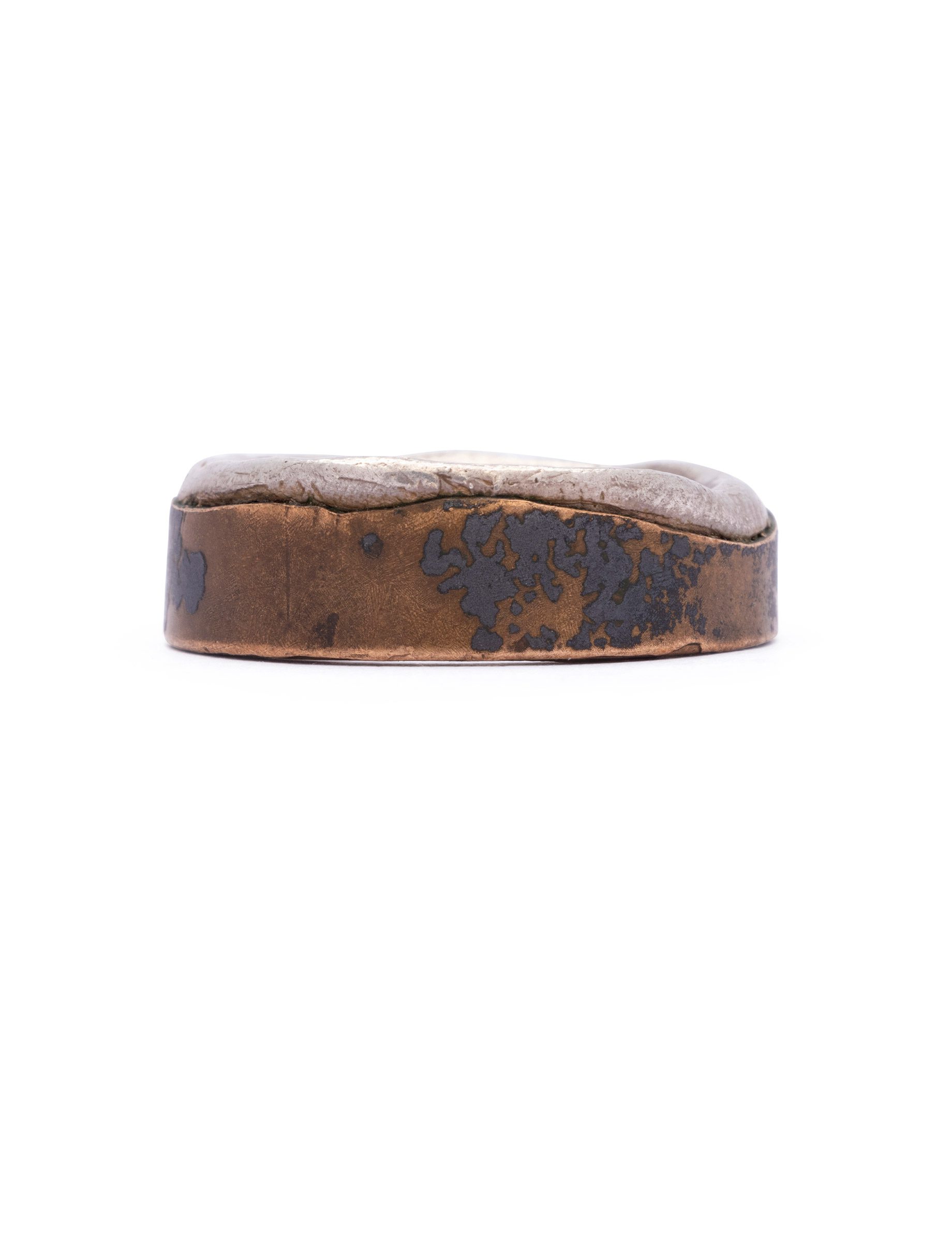 Twice Cast Lanscape Ring – Bronze & Sterling Silver