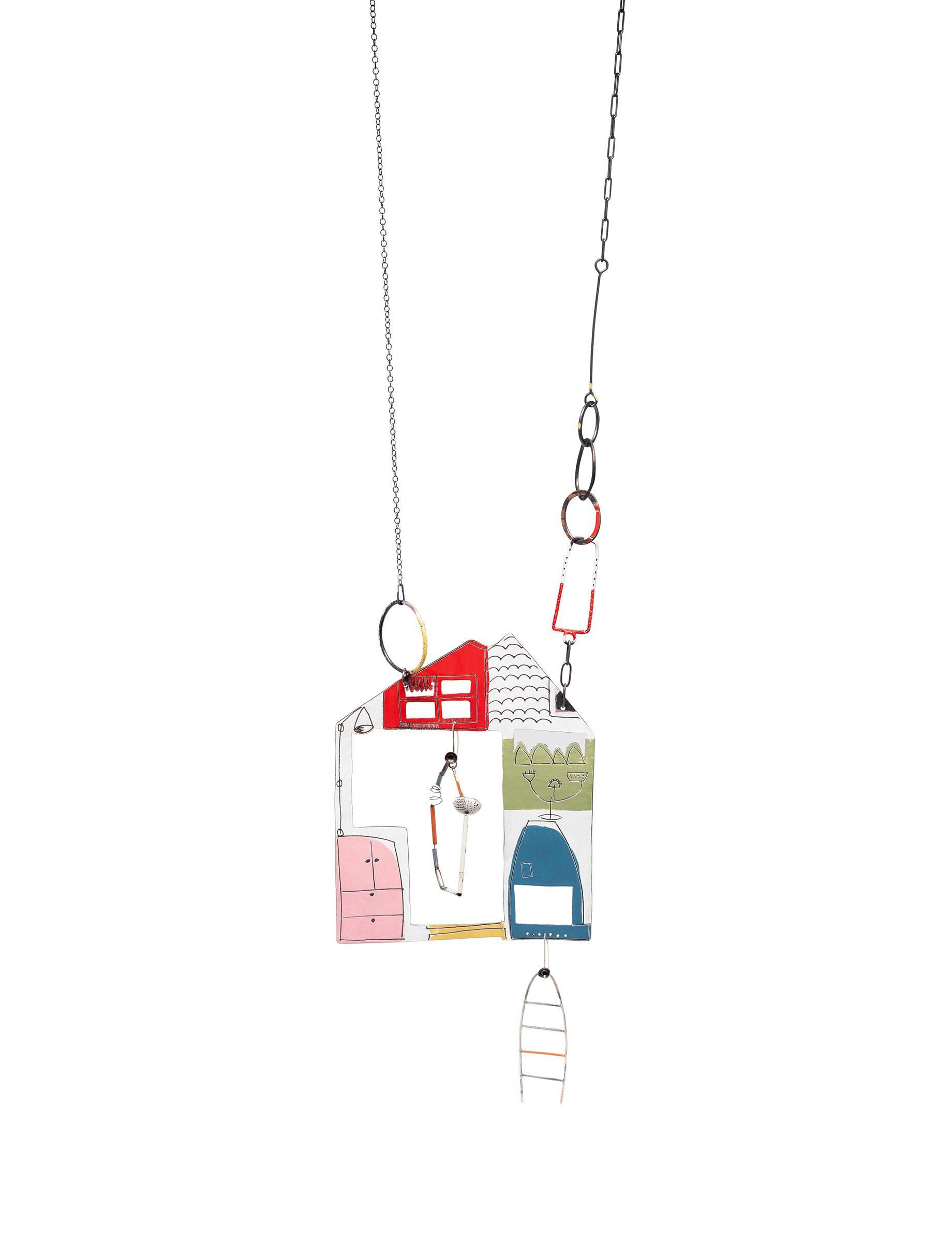 God Not God Window Wearable Art Necklace & Detachable Earrings