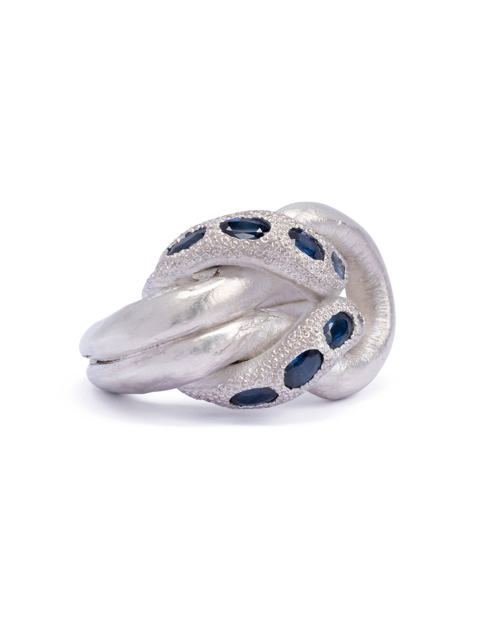El Lazo de Hercules Ring – Silver & Australian Sapphires