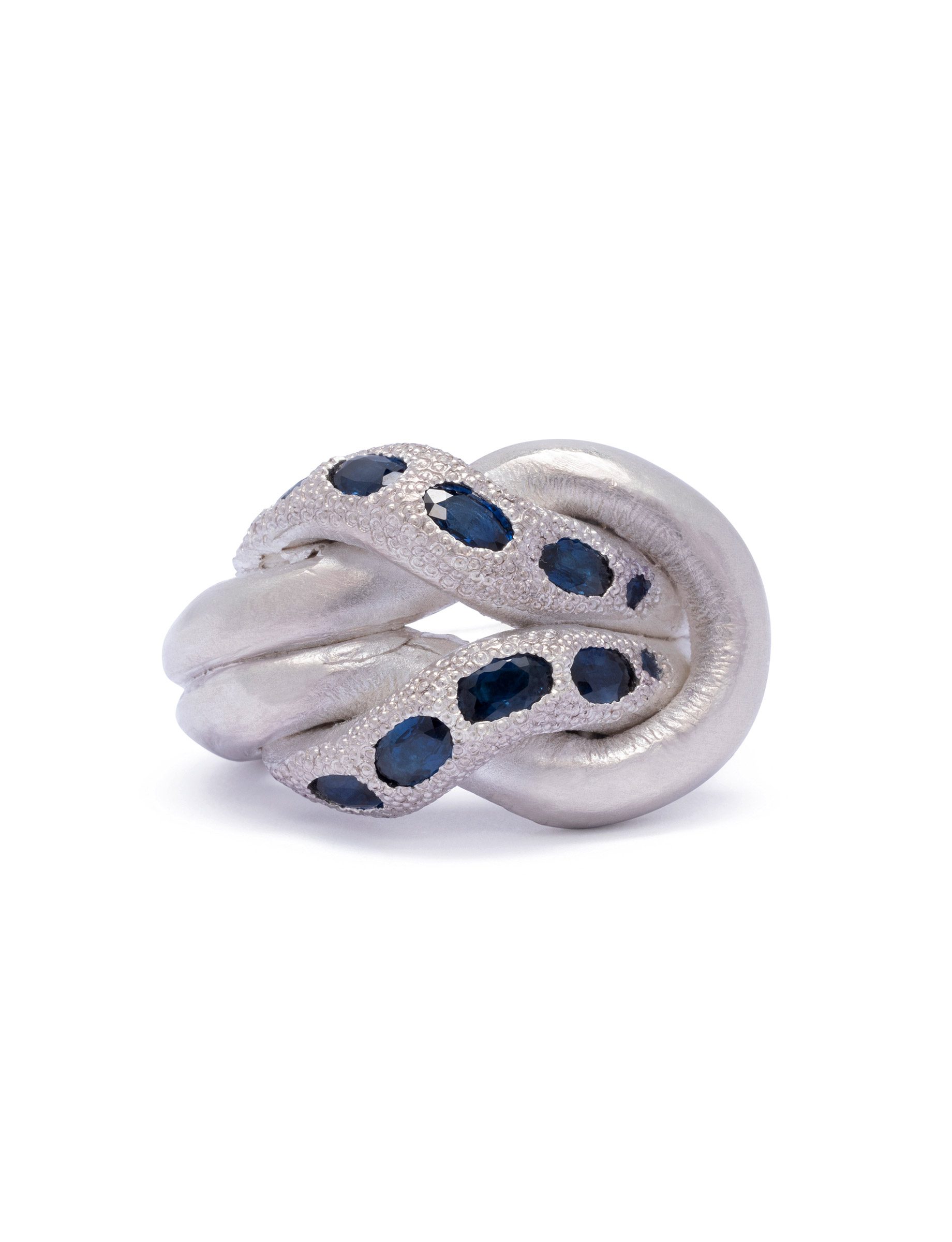 El Lazo de Hercules Ring – Silver & Australian Sapphires